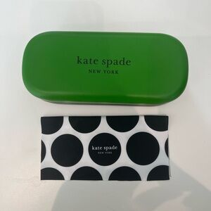 Kate Spade Green sunglasses Case with Black and White Cloth